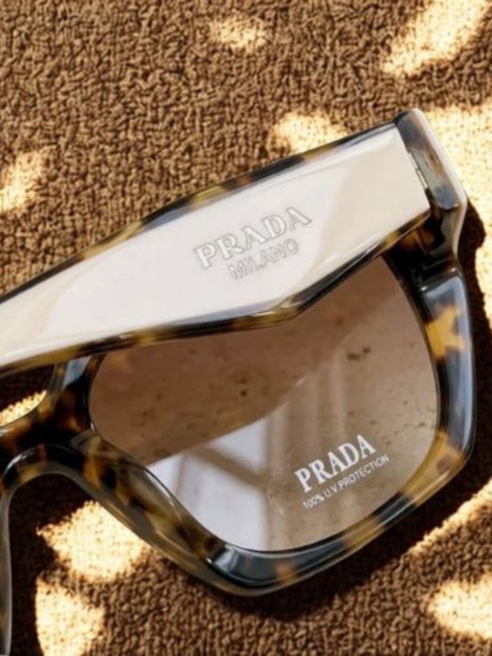 Prada Women's Sunglasses, model PR 15WS, in the Tortoise Caramel/Powder colorway - Picture 4 of 12